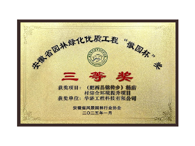 淮安荣获2025“徽园杯”奖三等奖